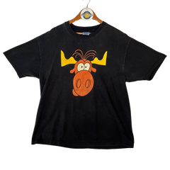 VTG '93 Hanes Taco Bell Bullwinkle 'Greetings Taco Lovers' Graphic Tee - Black