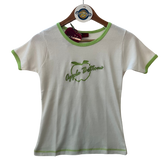 Y2K Apple Bottoms Embroidered White Tee - Deadstock