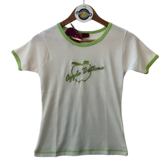 Y2K Apple Bottoms Embroidered White Tee - Deadstock