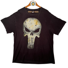 2012 Marvel Punisher Mad Engine Graphic Tee - Black