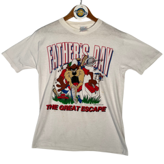 Vintage 1990 Taz 'Fathers Day' Artex Graphic Tee - White