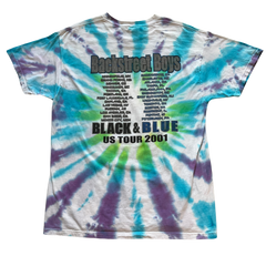 Backstreet Boys 01' Black & Blue Tour Tee Fruit of the Loom - Tie Dye