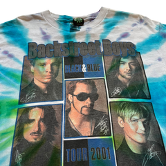 Backstreet Boys 01' Black & Blue Tour Tee Fruit of the Loom - Tie Dye