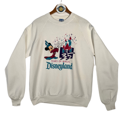 VTG '35 Years Of Disneyland' Crewneck Sweater - White