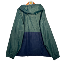 Walt Disney World Windbreaker Rain Jacket Hoodie Blue & Green