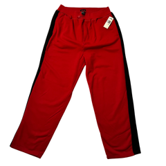 Enyce Red Full Zip Tick Stitch Sweatpants