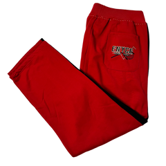 Enyce Red Full Zip Tick Stitch Sweatpants