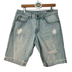 Empyre Light Wash Distressed Denim Shorts