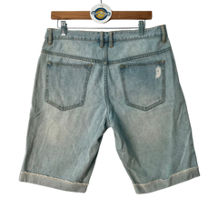 Empyre Light Wash Distressed Denim Shorts