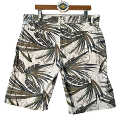 Ditch Plains White Stretch Tropical Shorts