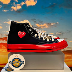 Comme des Garcons PLAY Black Red Midsole