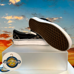 Slip-On 'Black Pewter Checkerboard'