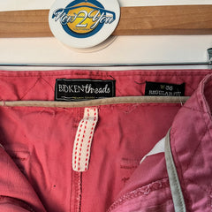 Broken Threads Brick Red Shorts