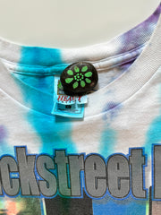 Backstreet Boys 01' Black & Blue Tour Tee Fruit of the Loom - Tie Dye