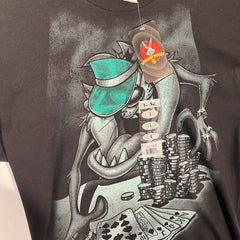 Deadstock - Warner Bros Royal Flush Casino Taz 5Sun Graphic Tee - Black