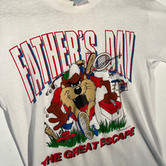 Vintage 1990 Taz 'Fathers Day' Artex Graphic Tee - White