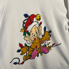 VTG '93 Dopey 'Magical Christmas Faire' Crewneck Sweater - White
