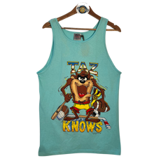 Warner Bros 1990 'Taz Knows' Vintage Tank - Oneita