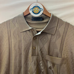 BINN AIJA Sheer Beige Polo Pocket Tee