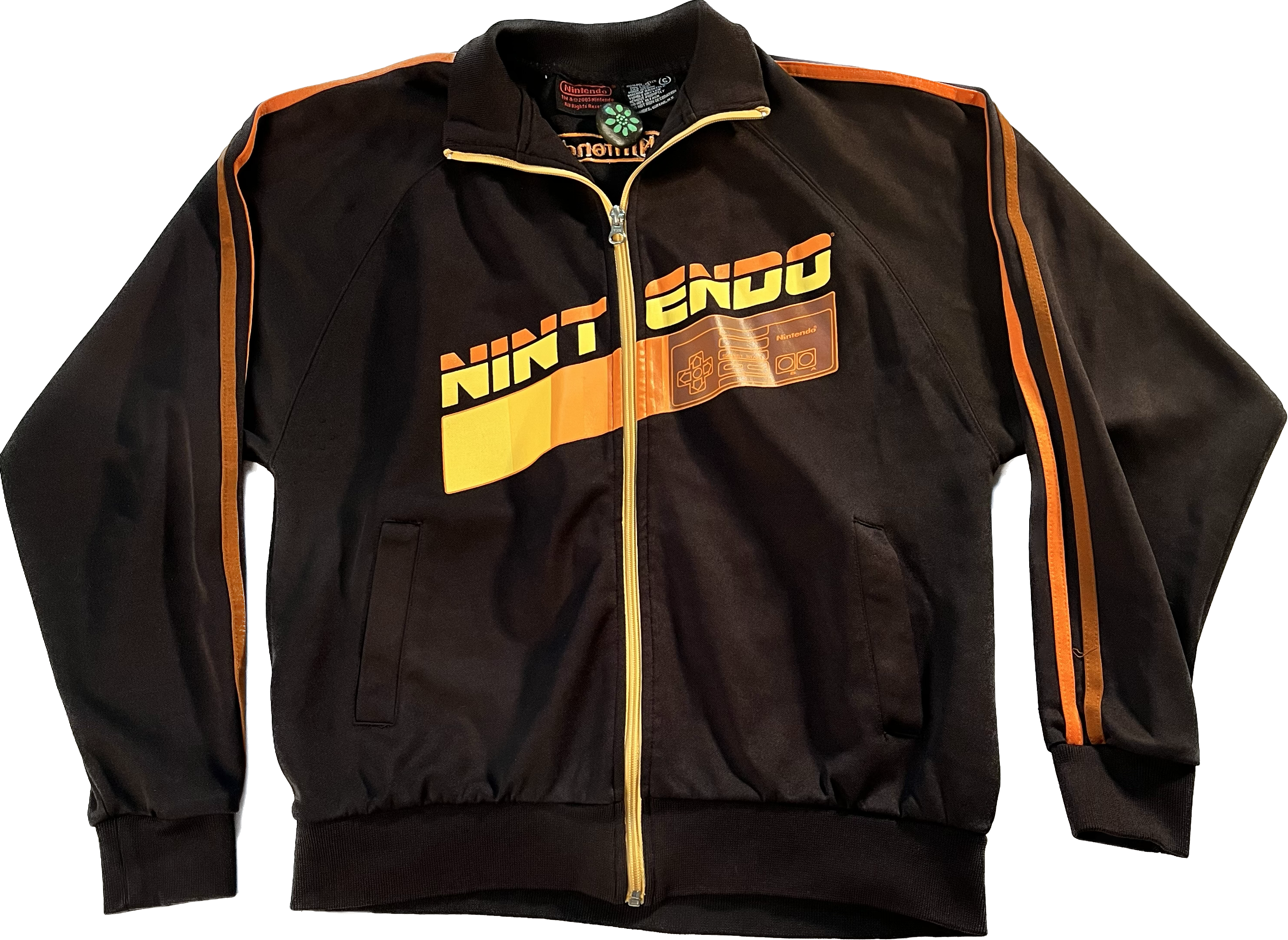 【希少】90s linen zip shirts jacket usa製 Y2K Nintendo Zip Up Jacket Black/Orange – New2You LX