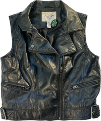 American Rag Faux Leather Vest Black