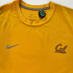 Cal Track&Field Running V-Neck Tee Yellow Dri-Fit Nike