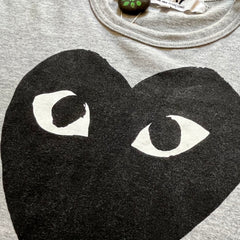 Comme des Garçons Play Black Heart T-shirt Grey