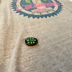 VTG Single Stitch LA GEAR City Skyline Graphic Tee - Grey/Neon