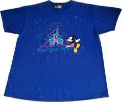 90s Walt Disney World Castle Blue Tee