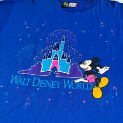 90s Walt Disney World Castle Blue Tee