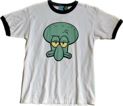 Squidward 'How Did I Get Surrounded By Such Losers' Spongebob Nickelodeon White Tee