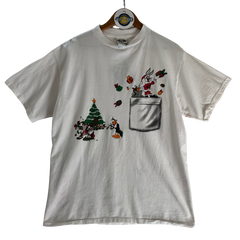 Vintage 1996 Single Stitch Looney Tunes Christmas Tee