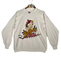 VTG '93 Dopey 'Magical Christmas Faire' Crewneck Sweater - White