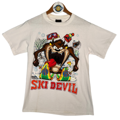 VTG '88 Taz 'Ski Devil' Changes Graphic Tee - White
