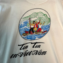 Vintage Tin Tin in Vietnam 'Saigon Vietnam' Comic Graphic Tee - Single Stitch