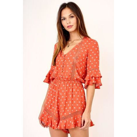 Orange Blossom Romper (Cloud Walk) - New2Youlx
