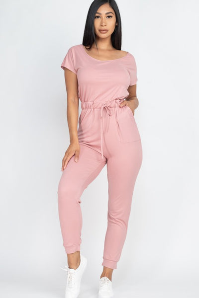 Silky Smooth Short sleeve  Jumpsuit (multi-color avail)