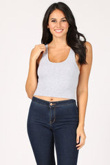 Her Lily Crop Racerback Tank Top (Multi-color avail)
