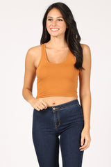 Her Lily Crop Racerback Tank Top (Multi-color avail)