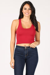 Her Lily Crop Racerback Tank Top (Multi-color avail)
