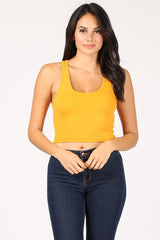 Her Lily Crop Racerback Tank Top (Multi-color avail)