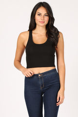 Her Lily Crop Racerback Tank Top (Multi-color avail)