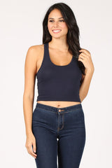 Her Lily Crop Racerback Tank Top (Multi-color avail)