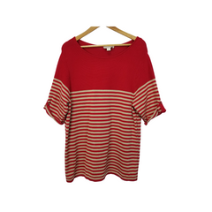 Cold Water Creek Peppermint Stripe Blouse