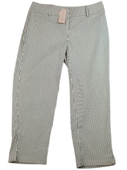 Ann Taylor Pinstripe Curvy Casual Slacks
