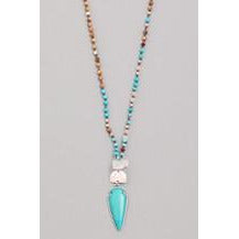 Tiered Stone Arrowhead Necklace (New2Youlx) - New2Youlx
