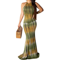 Multi Colored Animal Print Maxi Dress (Showa)