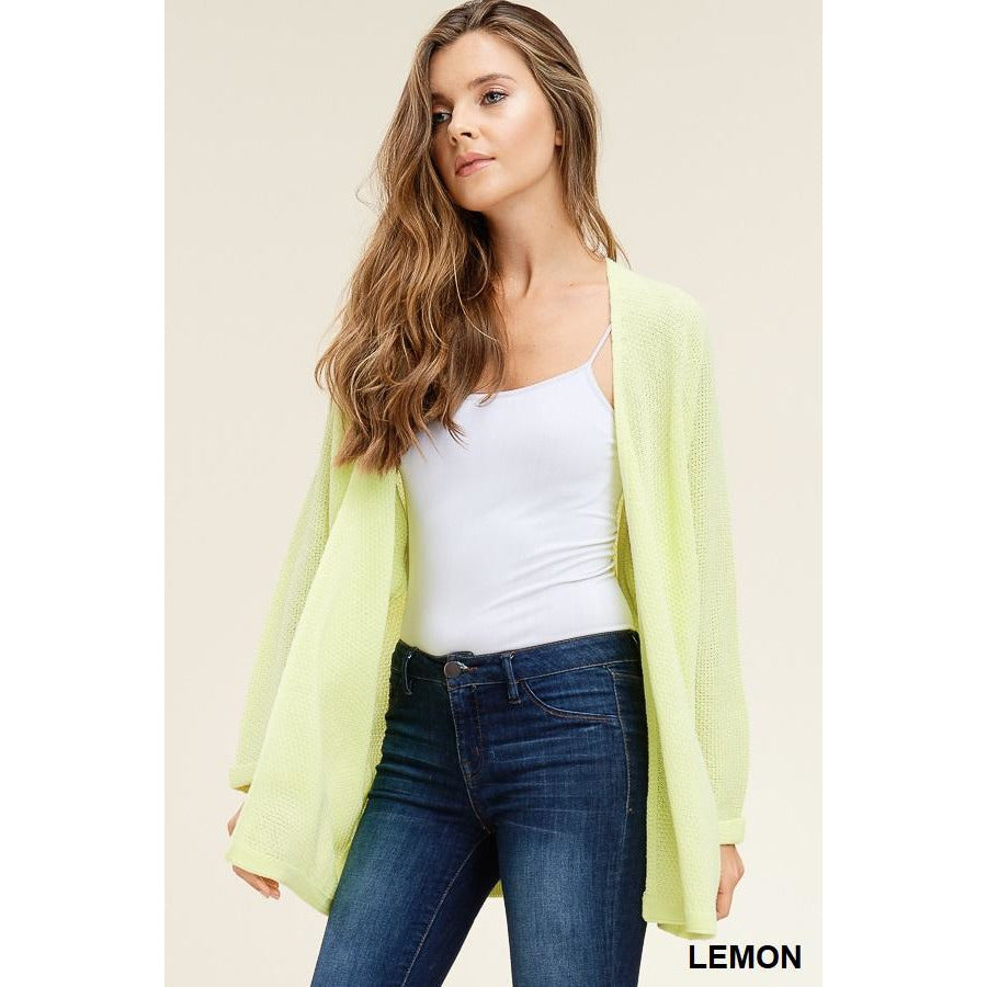 Dolmen Sleeve Cardigan (Staccato) - New2Youlx