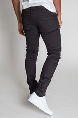 KDNK Black Destroyed Slim Fit Skinny Jeans