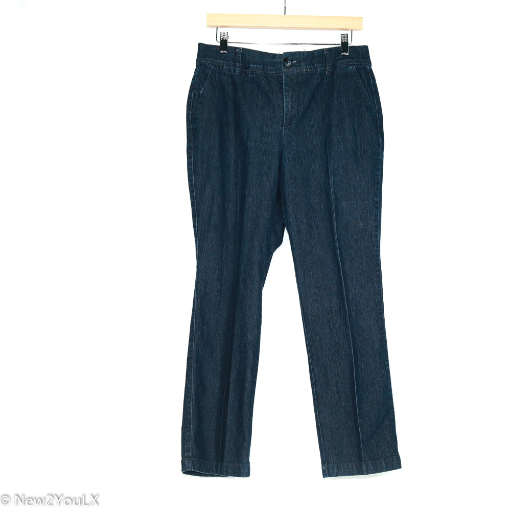 Cozy Denim Slacks (Christopher & Banks) - New2Youlx